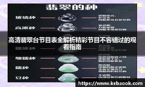 高清翡翠台节目表全解析精彩节目不容错过的观看指南